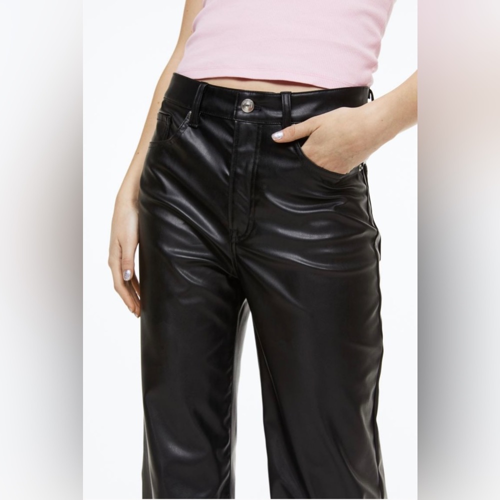 H&M 90s Straight Leather Pants